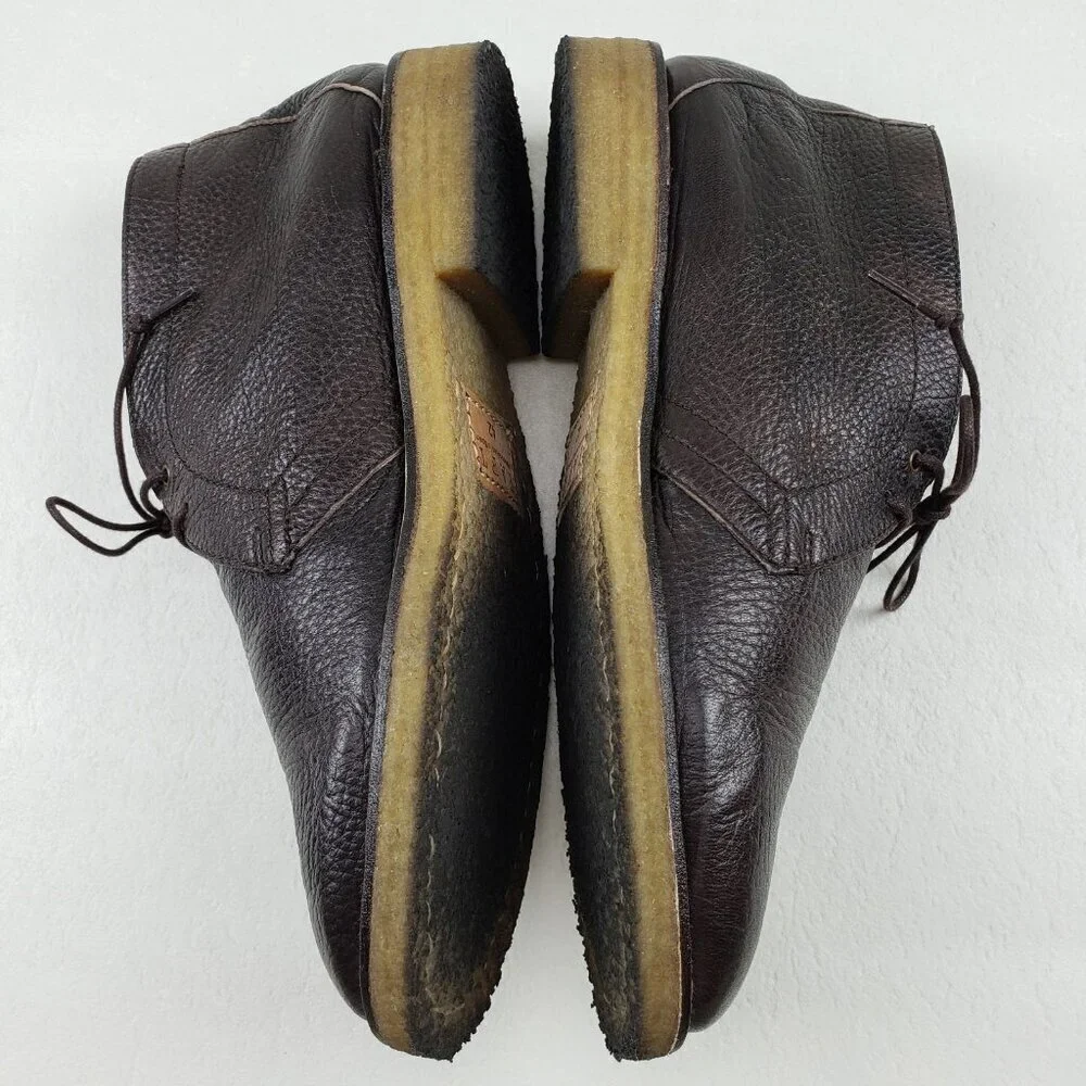 Taft Brown Leather Chukka Boot Mens 9 EU 42 Lace Up Gum Sole Shoe Handmade Spain